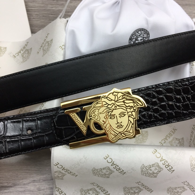 Versace Designer Belt Mens Belts Womens Brand Belt Luxury Belt Length 100-125cm Woman Men Belt Fashion Classics Casual Classic Medusa Avatar Buckle Buckle Designer High Quality Belt