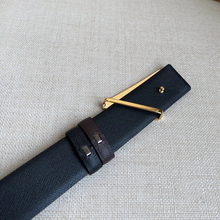 Prada Designer Belt Men Belts Women's Brand Belt Buckle Belt Is A Multifunctional Combination Accessory Series That Can Be Easily Paired With A Triangular Logo Through The Universal Simplicity Of Women And Men With A Width Of 3.5cm And With Box