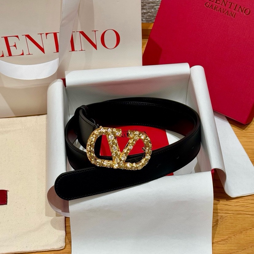 Valentino Belts For Women Designer Belt Womens Formal Smooth Buckle Woman Narrow Genuine Leather Golden Bronze Cowhide Design Thin Optional High Quality