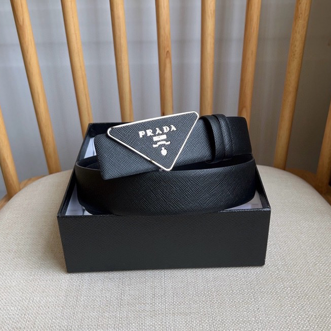 Prada Designer Belt Men Belts Women's Brand Belt Buckle Belt Is A Multifunctional Combination Accessory Series That Can Be Easily Paired With A Triangular Logo Through The Universal Simplicity Of Women And Men With A Width Of 3.5cm And With Box