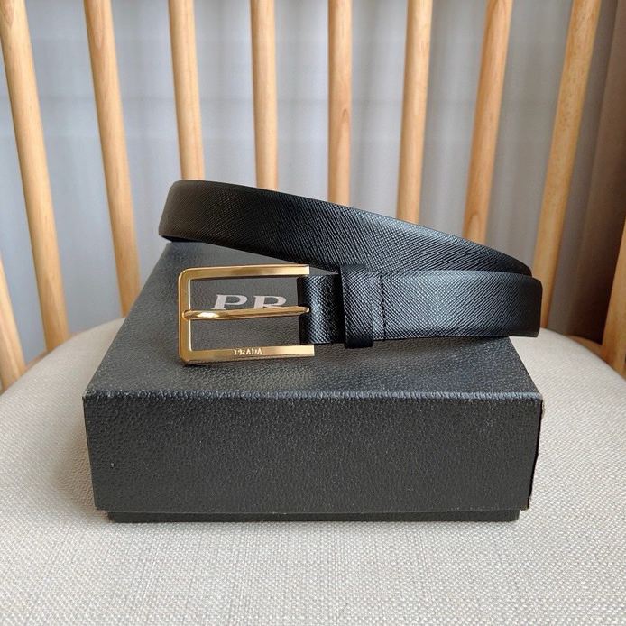 Prada Designer Belt Men Belts Women Brand's Simple Yet Exquisite Waistband Is Made Of Iconic Saffiano Leather And Features A Carved Logo Metal Buckle With A Width Of 3.0cm