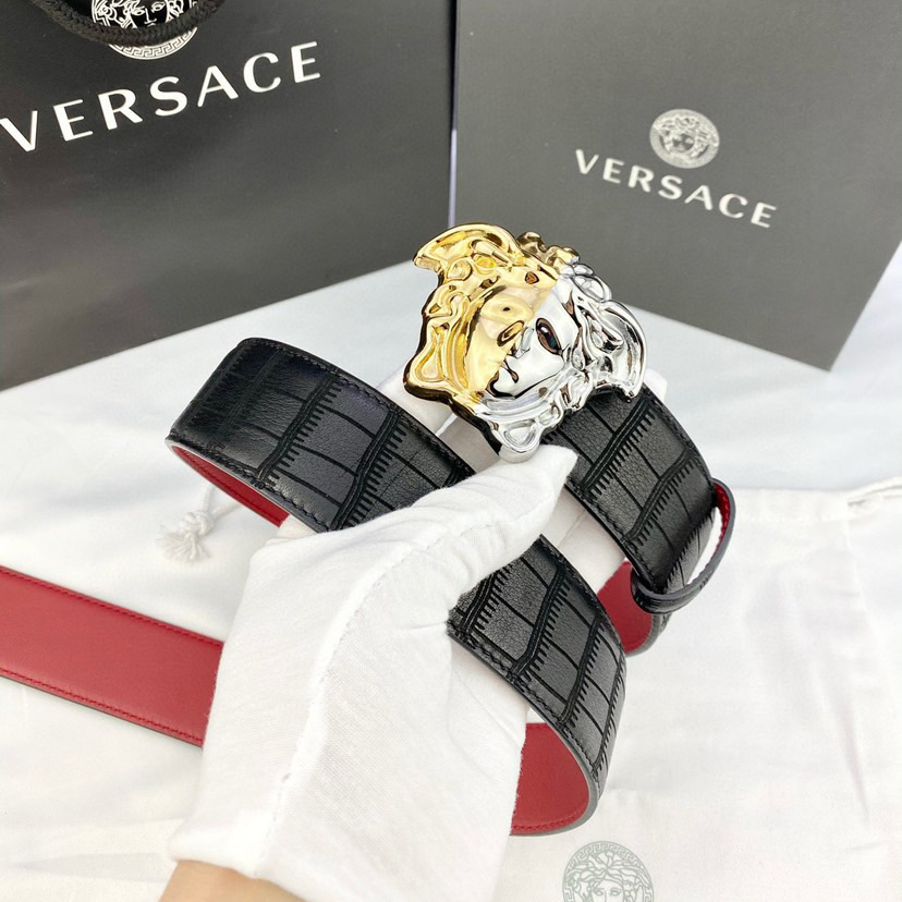 Versace Designer Belt Mens Belts Womens Brand Belt Luxury Belt Length 100-125cm Woman Men Belt Fashion Classics Casual Classic Medusa Avatar Buckle Buckle Designer High Quality Belt