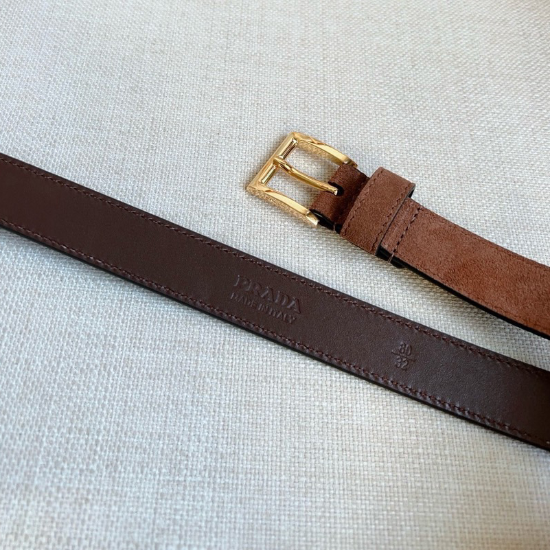 Prada Designer Belt Men Belts Women Brand's Exquisite Waistband Highlights The Elegant Temperament Of Velvet Textured Fabric Adorned With Fashionable Metal Buckles And Iconic Triangular Logos Width 2.5cm