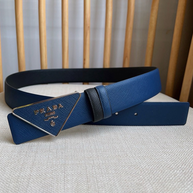 Prada Designer Belt Men Belts Women's Brand Belt Buckle Belt Is A Multifunctional Combination Accessory Series That Can Be Easily Paired With A Triangular Logo Through The Universal Simplicity Of Women And Men With A Width Of 3.5cm And With Box