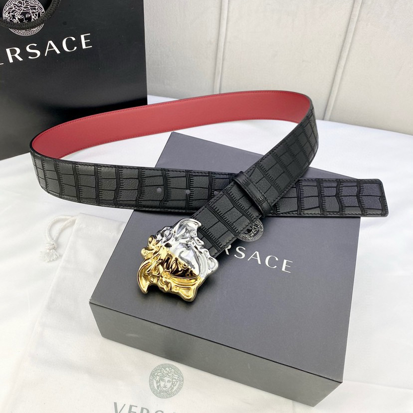 Versace Designer Belt Mens Belts Womens Brand Belt Luxury Belt Length 100-125cm Woman Men Belt Fashion Classics Casual Classic Medusa Avatar Buckle Buckle Designer High Quality Belt