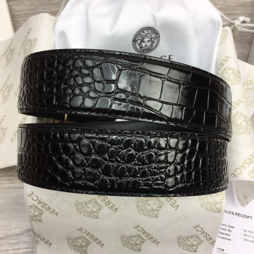 Versace Designer Belt Mens Belts Womens Brand Belt Luxury Belt Length 100-125cm Woman Men Belt Fashion Classics Casual Classic Medusa Avatar Buckle Buckle Designer High Quality Belt