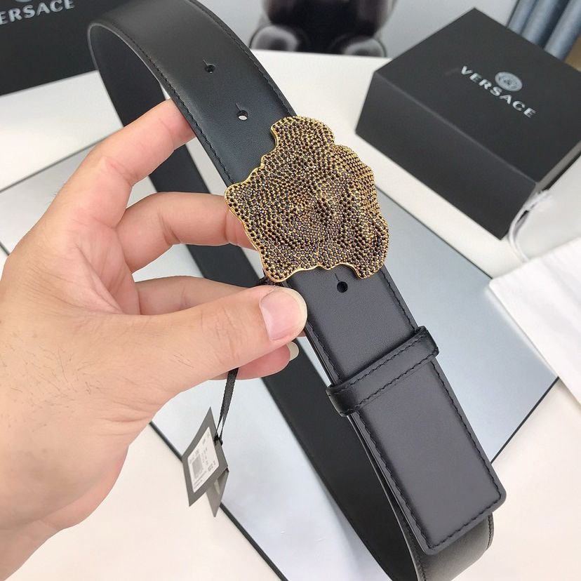 Versace Designer Belt Mens Belts Womens Brand Belt Luxury Belt Length 100-125cm Woman Men Belt Fashion Classics Casual Classic Medusa Avatar Buckle Buckle Designer High Quality Belt