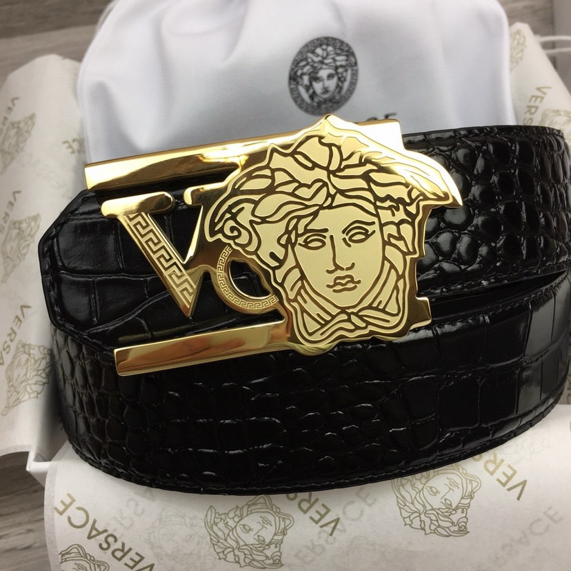 Versace Designer Belt Mens Belts Womens Brand Belt Luxury Belt Length 100-125cm Woman Men Belt Fashion Classics Casual Classic Medusa Avatar Buckle Buckle Designer High Quality Belt