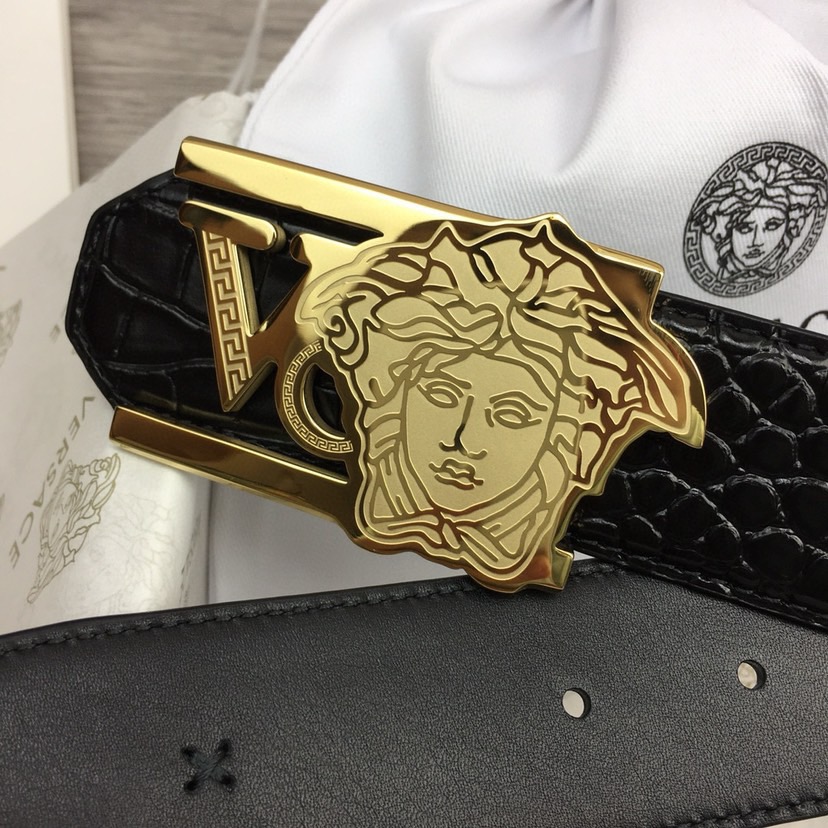 Versace Designer Belt Mens Belts Womens Brand Belt Luxury Belt Length 100-125cm Woman Men Belt Fashion Classics Casual Classic Medusa Avatar Buckle Buckle Designer High Quality Belt