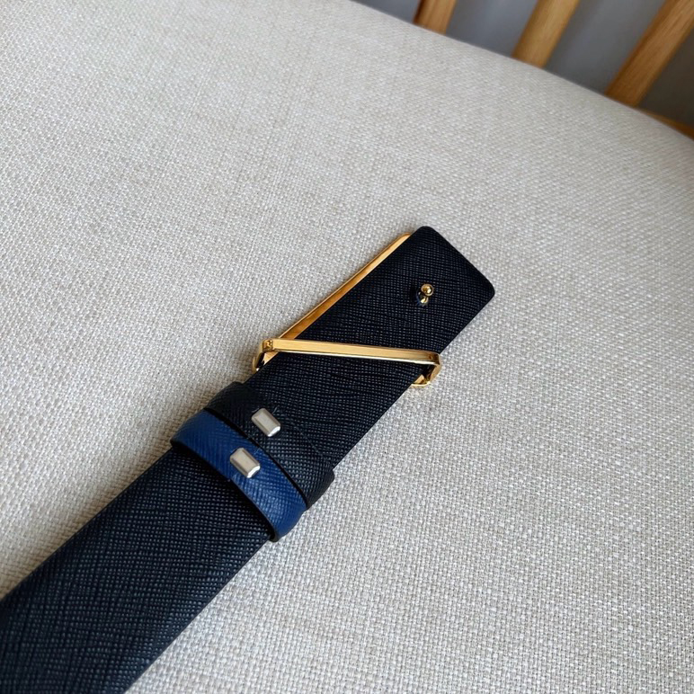 Prada Designer Belt Men Belts Women's Brand Belt Buckle Belt Is A Multifunctional Combination Accessory Series That Can Be Easily Paired With A Triangular Logo Through The Universal Simplicity Of Women And Men With A Width Of 3.5cm And With Box