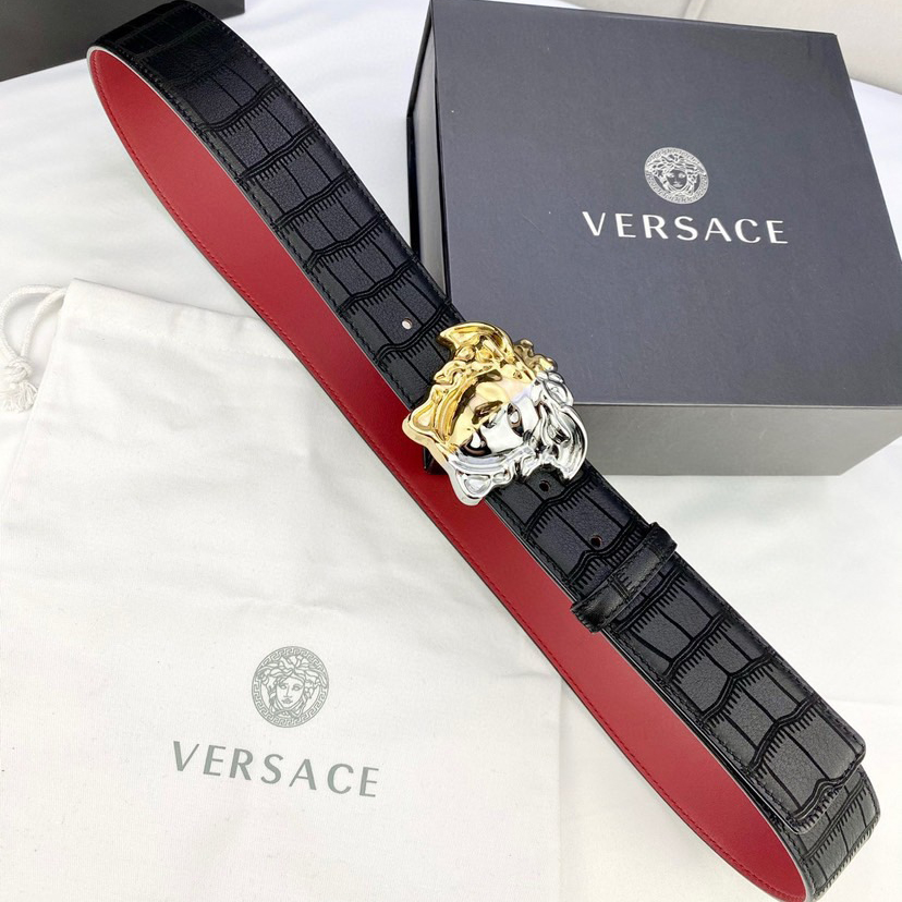 Versace Designer Belt Mens Belts Womens Brand Belt Luxury Belt Length 100-125cm Woman Men Belt Fashion Classics Casual Classic Medusa Avatar Buckle Buckle Designer High Quality Belt