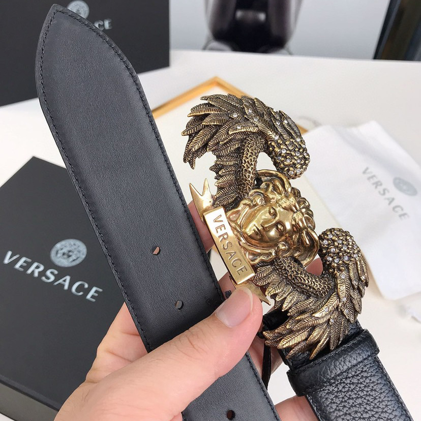 Versace Designer Belt Mens Belts Womens Brand Belt Luxury Belt Length 100-125cm Woman Men Belt Fashion Classics Casual Classic Medusa Avatar Buckle Buckle Designer High Quality Belt