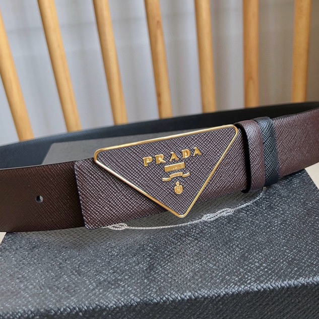 Prada Designer Belt Men Belts Women's Brand Belt Buckle Belt Is A Multifunctional Combination Accessory Series That Can Be Easily Paired With A Triangular Logo Through The Universal Simplicity Of Women And Men With A Width Of 3.5cm And With Box
