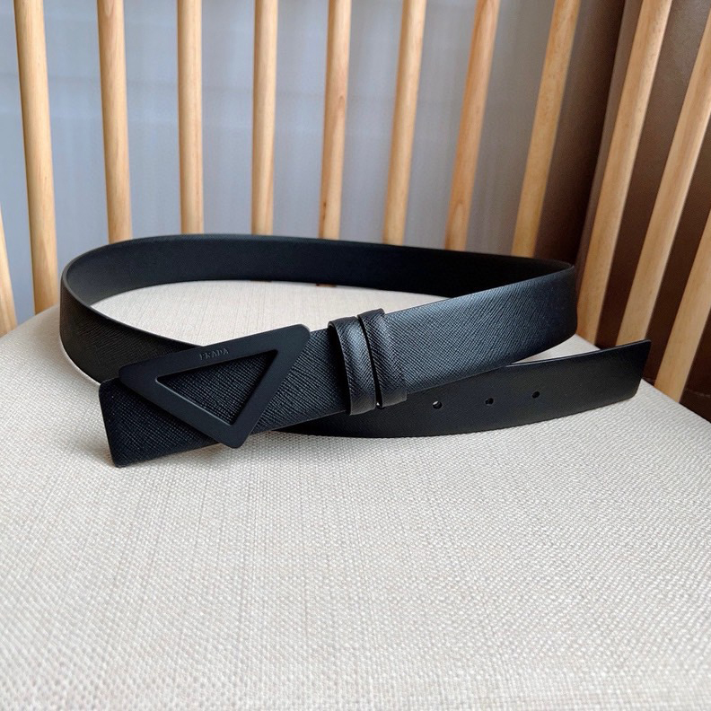 Prada Designer Belt Men Belts Women Brand Belt Buckle Belt Is A Multifunctional Combination Accessory That Can Be Easily Paired With A Triangular Hollow Logo With A Universal Minimalist Silhouette Women And Men With A Width Of 3.5cm And With Box