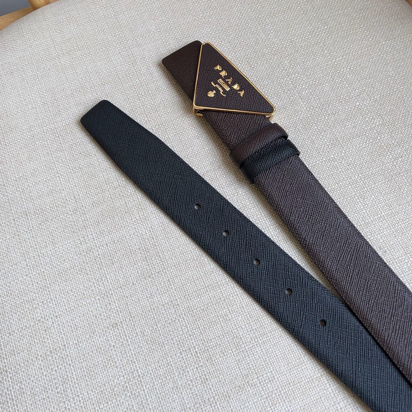 Prada Designer Belt Men Belts Women's Brand Belt Buckle Belt Is A Multifunctional Combination Accessory Series That Can Be Easily Paired With A Triangular Logo Through The Universal Simplicity Of Women And Men With A Width Of 3.5cm And With Box