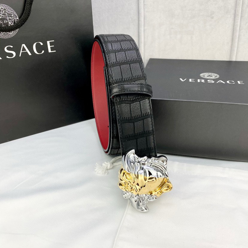 Versace Designer Belt Mens Belts Womens Brand Belt Luxury Belt Length 100-125cm Woman Men Belt Fashion Classics Casual Classic Medusa Avatar Buckle Buckle Designer High Quality Belt