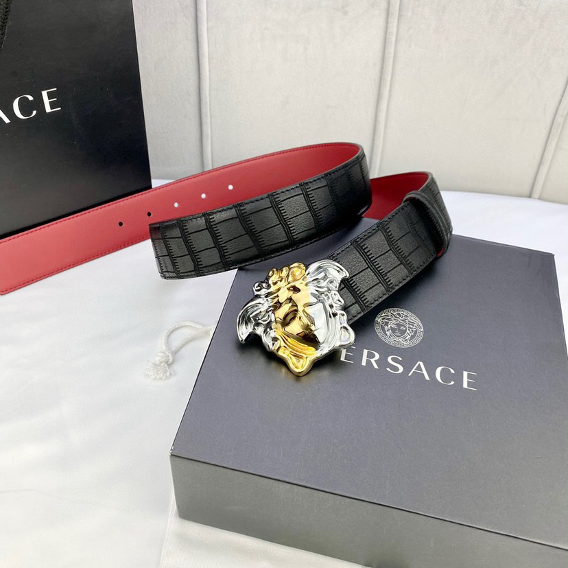 Versace Designer Belt Mens Belts Womens Brand Belt Luxury Belt Length 100-125cm Woman Men Belt Fashion Classics Casual Classic Medusa Avatar Buckle Buckle Designer High Quality Belt