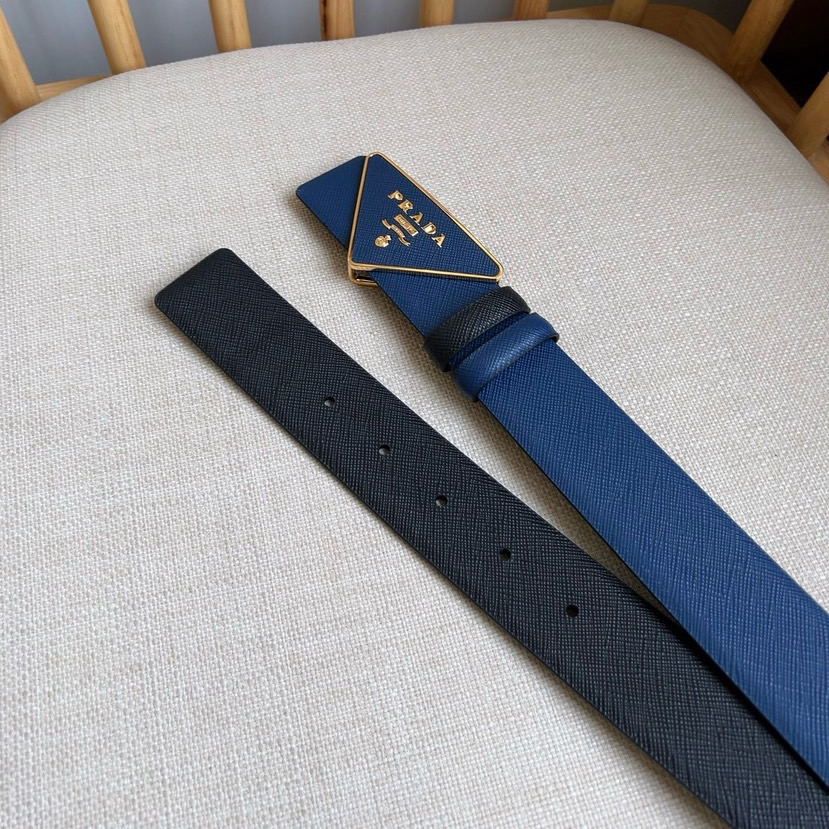 Prada Designer Belt Men Belts Women's Brand Belt Buckle Belt Is A Multifunctional Combination Accessory Series That Can Be Easily Paired With A Triangular Logo Through The Universal Simplicity Of Women And Men With A Width Of 3.5cm And With Box