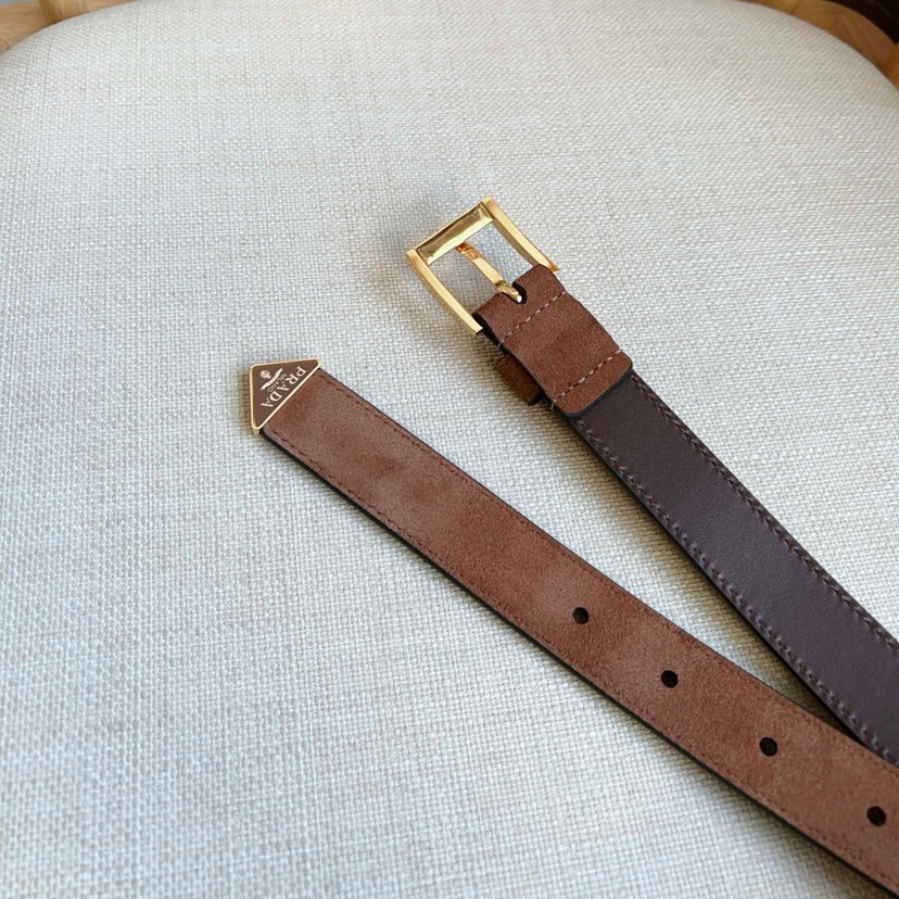 Prada Designer Belt Men Belts Women Brand's Exquisite Waistband Highlights The Elegant Temperament Of Velvet Textured Fabric Adorned With Fashionable Metal Buckles And Iconic Triangular Logos Width 2.5cm