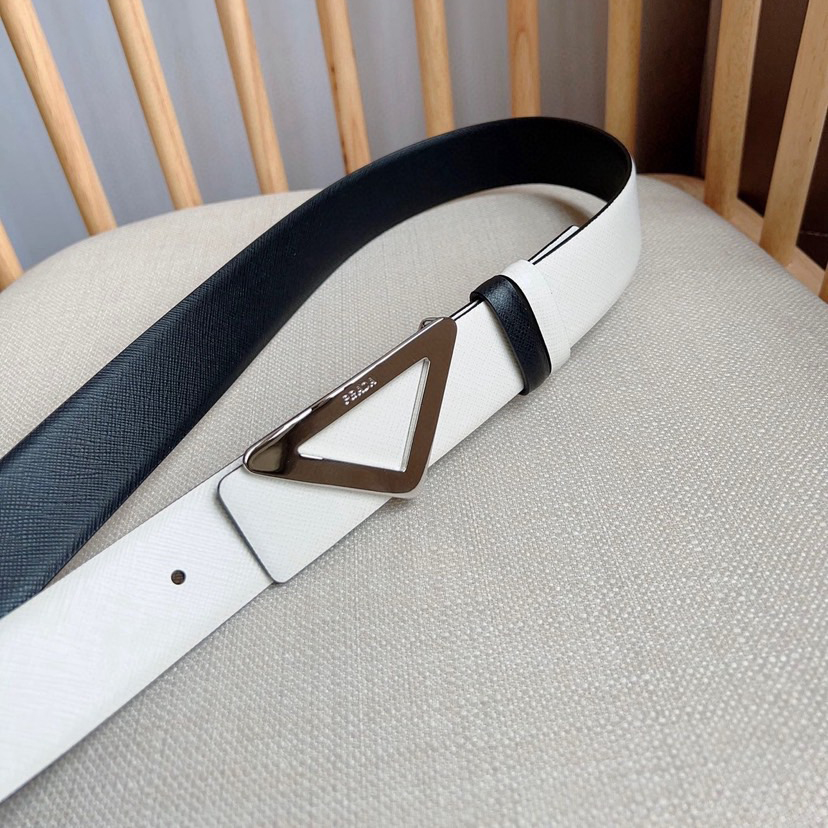 Prada Designer Belt Men Belts Women Brand Belt Buckle Belt Is A Multifunctional Combination Accessory That Can Be Easily Paired With A Triangular Hollow Logo With A Universal Minimalist Silhouette Women And Men With A Width Of 3.5cm And With Box