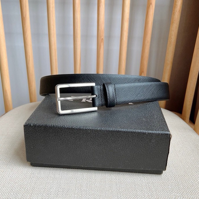 Prada Designer Belt Men Belts Women Brand's Simple Yet Exquisite Waistband Is Made Of Iconic Saffiano Leather And Features A Carved Logo Metal Buckle With A Width Of 3.0cm