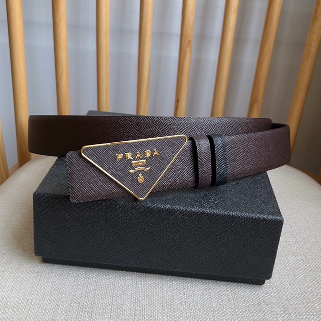 Prada Designer Belt Men Belts Women's Brand Belt Buckle Belt Is A Multifunctional Combination Accessory Series That Can Be Easily Paired With A Triangular Logo Through The Universal Simplicity Of Women And Men With A Width Of 3.5cm And With Box