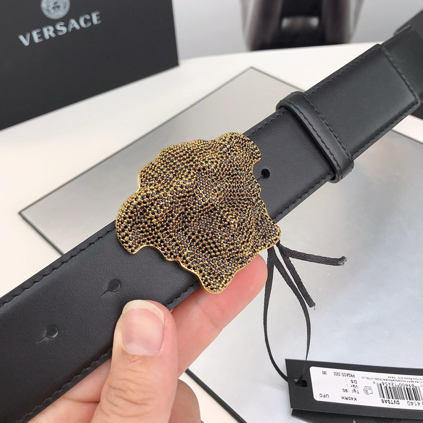 Versace Designer Belt Mens Belts Womens Brand Belt Luxury Belt Length 100-125cm Woman Men Belt Fashion Classics Casual Classic Medusa Avatar Buckle Buckle Designer High Quality Belt