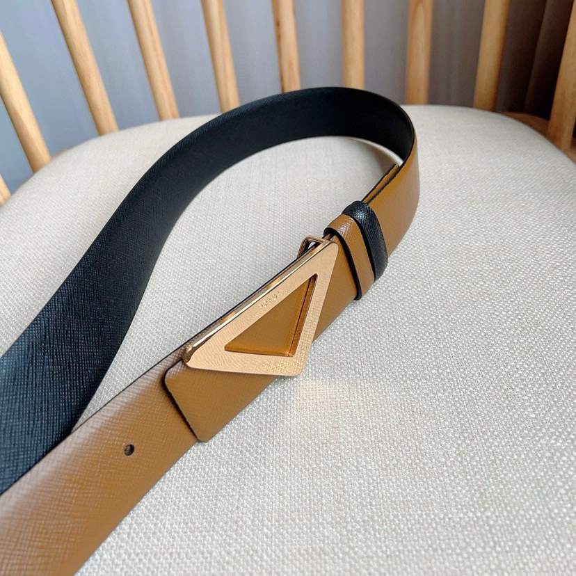 Prada Designer Belt Men Belts Women Brand Belt Buckle Belt Is A Multifunctional Combination Accessory That Can Be Easily Paired With A Triangular Hollow Logo With A Universal Minimalist Silhouette Women And Men With A Width Of 3.5cm And With Box
