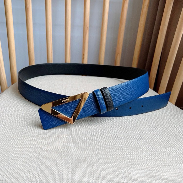 Prada Designer Belt Men Belts Women Brand Belt Buckle Belt Is A Multifunctional Combination Accessory That Can Be Easily Paired With A Triangular Hollow Logo With A Universal Minimalist Silhouette Women And Men With A Width Of 3.5cm And With Box