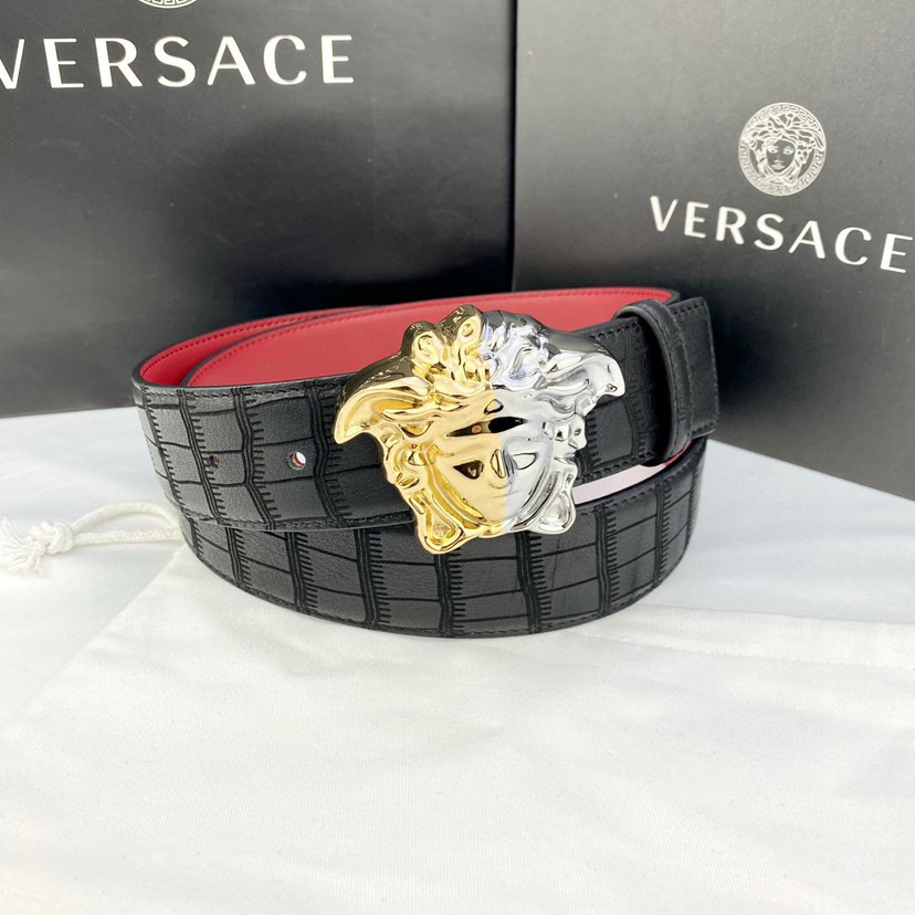 Versace Designer Belt Mens Belts Womens Brand Belt Luxury Belt Length 100-125cm Woman Men Belt Fashion Classics Casual Classic Medusa Avatar Buckle Buckle Designer High Quality Belt