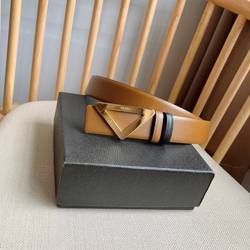 Prada Designer Belt Men Belts Women Brand Belt Buckle Belt Is A Multifunctional Combination Accessory That Can Be Easily Paired With A Triangular Hollow Logo With A Universal Minimalist Silhouette Women And Men With A Width Of 3.5cm And With Box