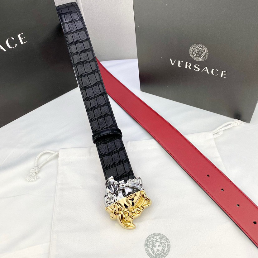 Versace Designer Belt Mens Belts Womens Brand Belt Luxury Belt Length 100-125cm Woman Men Belt Fashion Classics Casual Classic Medusa Avatar Buckle Buckle Designer High Quality Belt