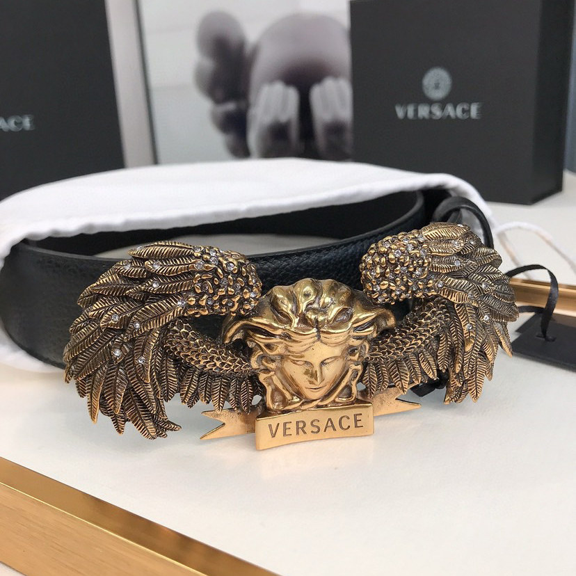 Versace Designer Belt Mens Belts Womens Brand Belt Luxury Belt Length 100-125cm Woman Men Belt Fashion Classics Casual Classic Medusa Avatar Buckle Buckle Designer High Quality Belt