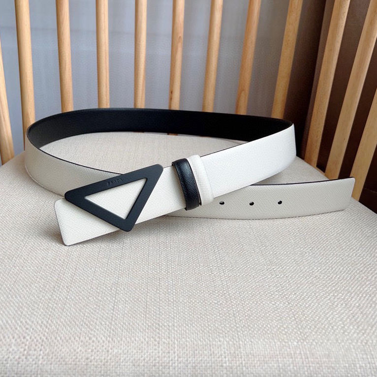 Prada Designer Belt Men Belts Women Brand Belt Buckle Belt Is A Multifunctional Combination Accessory That Can Be Easily Paired With A Triangular Hollow Logo With A Universal Minimalist Silhouette Women And Men With A Width Of 3.5cm And With Box
