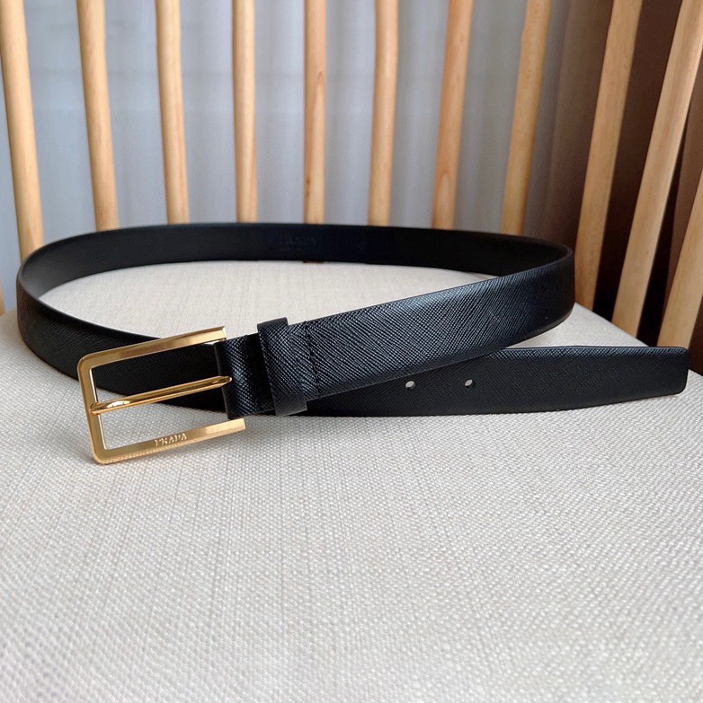 Prada Designer Belt Men Belts Women Brand's Simple Yet Exquisite Waistband Is Made Of Iconic Saffiano Leather And Features A Carved Logo Metal Buckle With A Width Of 3.0cm