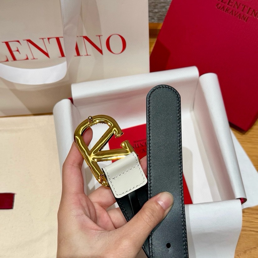 Valentino Belts For Women Designer Belt Womens Formal Smooth Buckle Woman Narrow Genuine Leather Golden Bronze Cowhide Design Thin Optional High Quality