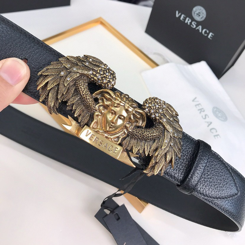 Versace Designer Belt Mens Belts Womens Brand Belt Luxury Belt Length 100-125cm Woman Men Belt Fashion Classics Casual Classic Medusa Avatar Buckle Buckle Designer High Quality Belt