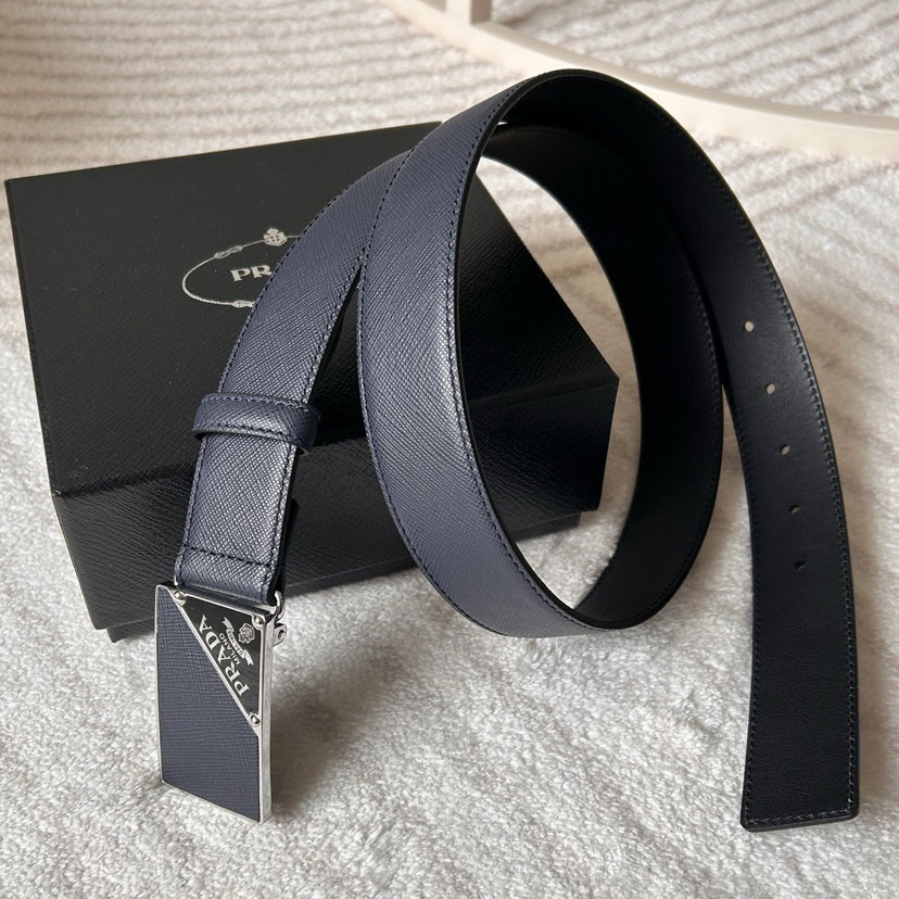 Prada Designer Belt Mens Belts Luxury Belt Length 100-125cm Men Belt Fashion Classics Casual Classic Square Smooth Buckle Designer High Quality Belt Men With A Width Of 3.5cm And With Box