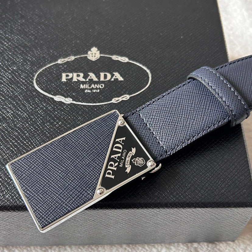 Prada Designer Belt Mens Belts Luxury Belt Length 100-125cm Men Belt Fashion Classics Casual Classic Square Smooth Buckle Designer High Quality Belt Men With A Width Of 3.5cm And With Box