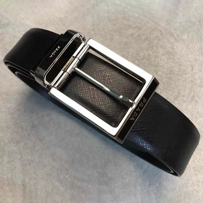 Prada Designer Belt Mens Belts Luxury Belt Length 100-125cm Men Belt Fashion Classics Casual Classic Square Smooth Buckle Designer High Quality Belt Men With A Width Of 3.4cm And With Box