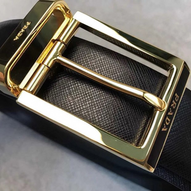 Prada Designer Belt Mens Belts Luxury Belt Length 100-125cm Men Belt Fashion Classics Casual Classic Square Smooth Buckle Designer High Quality Belt Men With A Width Of 3.4cm And With Box