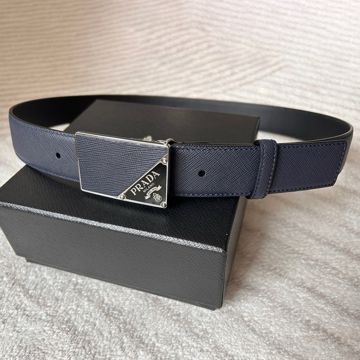 Prada Designer Belt Mens Belts Luxury Belt Length 100-125cm Men Belt Fashion Classics Casual Classic Square Smooth Buckle Designer High Quality Belt Men With A Width Of 3.5cm And With Box
