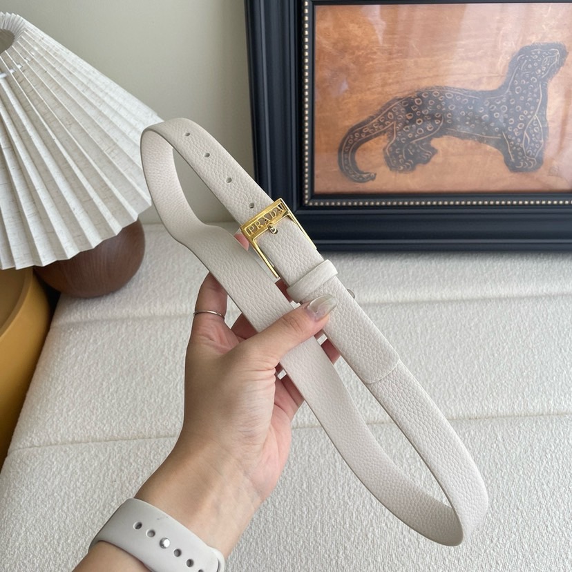 Prada Belts For Women Designer Belts Woman Square Buckle With Ada Brand Logo On The Buckle Double-Sided Lychee Patterned Calf Leather Versatile And Fashionable Simple And Elegant