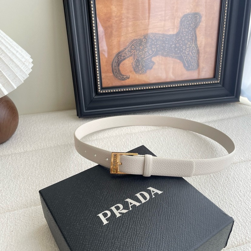 Prada Belts For Women Designer Belts Woman Square Buckle With Ada Brand Logo On The Buckle Double-Sided Lychee Patterned Calf Leather Versatile And Fashionable Simple And Elegant