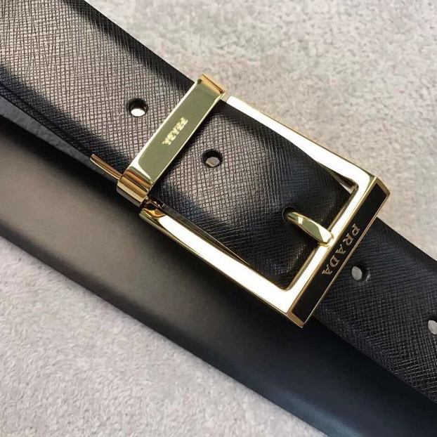 Prada Designer Belt Mens Belts Luxury Belt Length 100-125cm Men Belt Fashion Classics Casual Classic Square Smooth Buckle Designer High Quality Belt Men With A Width Of 3.4cm And With Box
