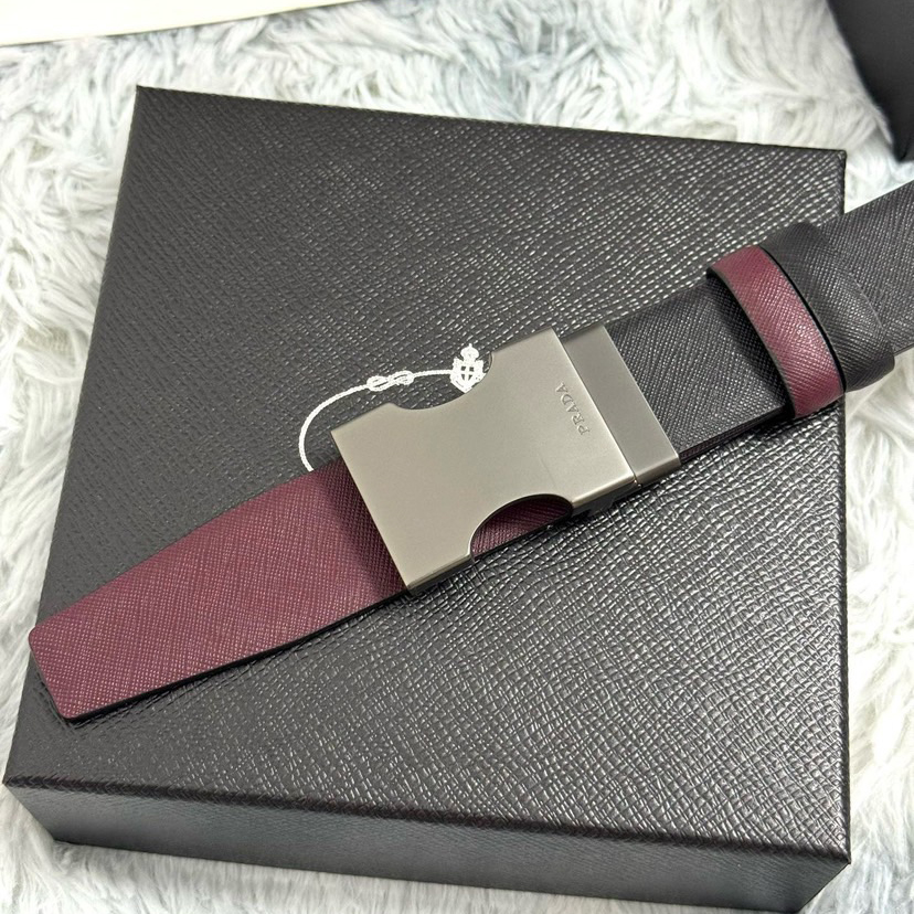 Prada Designer Belt Mens Belts Womens Brand Belt Luxury Belt Length 100-125cm Woman Men Belt Fashion Classics Casual Classic Square Smooth Buckle Designer High Quality Belt