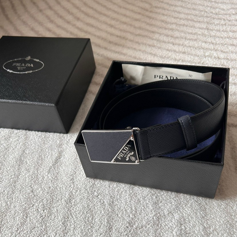 Prada Designer Belt Mens Belts Luxury Belt Length 100-125cm Men Belt Fashion Classics Casual Classic Square Smooth Buckle Designer High Quality Belt Men With A Width Of 3.5cm And With Box