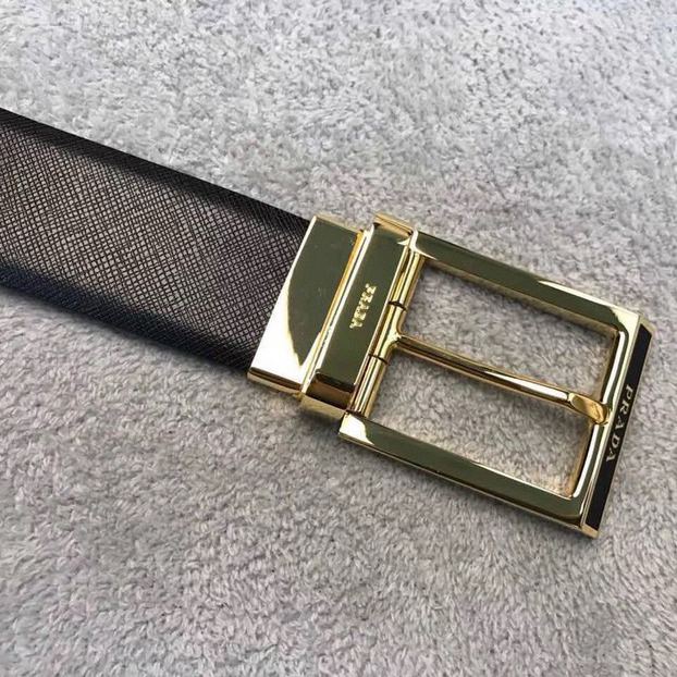Prada Designer Belt Mens Belts Luxury Belt Length 100-125cm Men Belt Fashion Classics Casual Classic Square Smooth Buckle Designer High Quality Belt Men With A Width Of 3.4cm And With Box