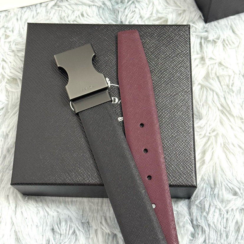 Prada Designer Belt Mens Belts Womens Brand Belt Luxury Belt Length 100-125cm Woman Men Belt Fashion Classics Casual Classic Square Smooth Buckle Designer High Quality Belt