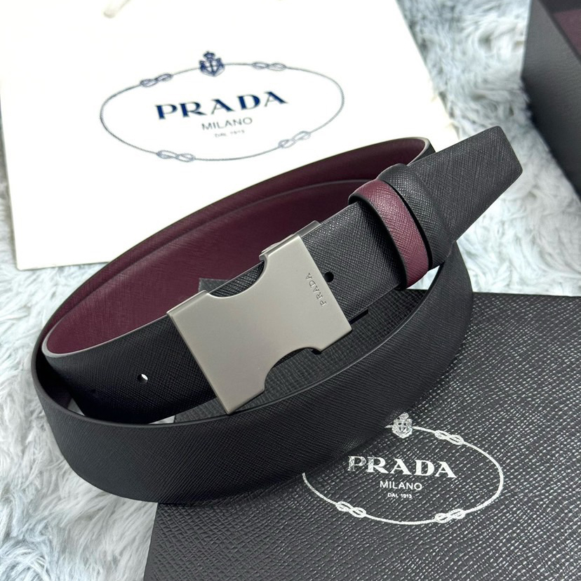 Prada Designer Belt Mens Belts Womens Brand Belt Luxury Belt Length 100-125cm Woman Men Belt Fashion Classics Casual Classic Square Smooth Buckle Designer High Quality Belt